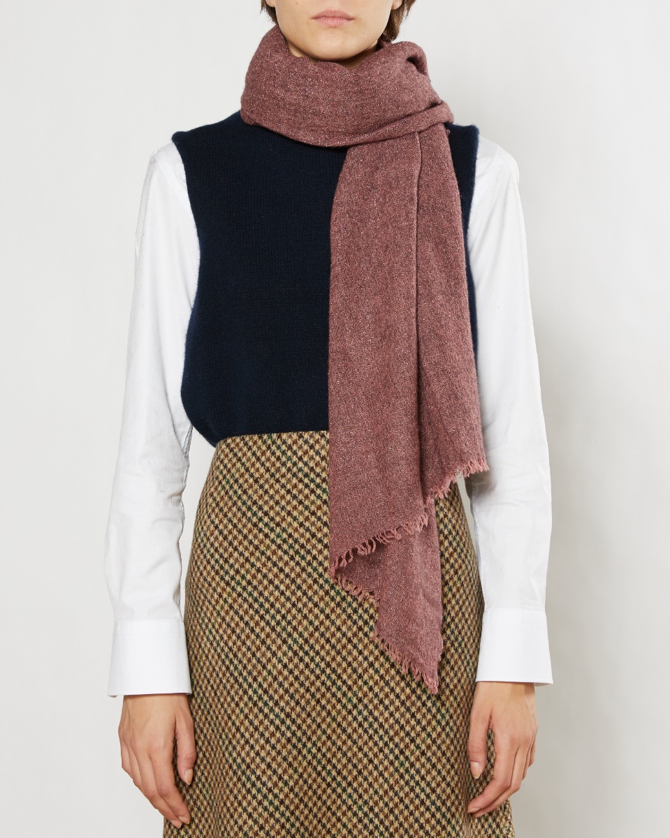Chiarina blend wool virgin | and Cashmere, scarf silk
