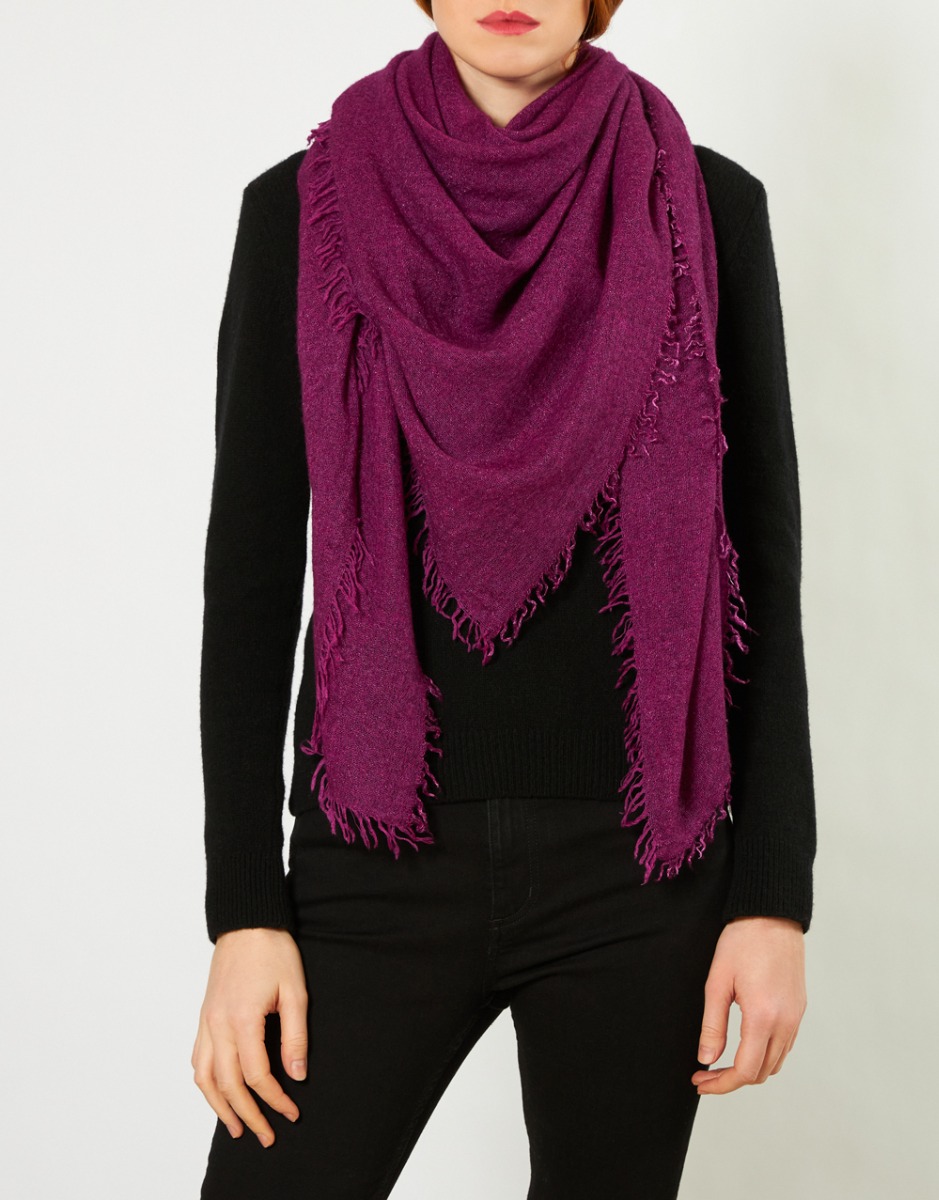 Chiara  Cashmere, silk and virgin wool square scarf